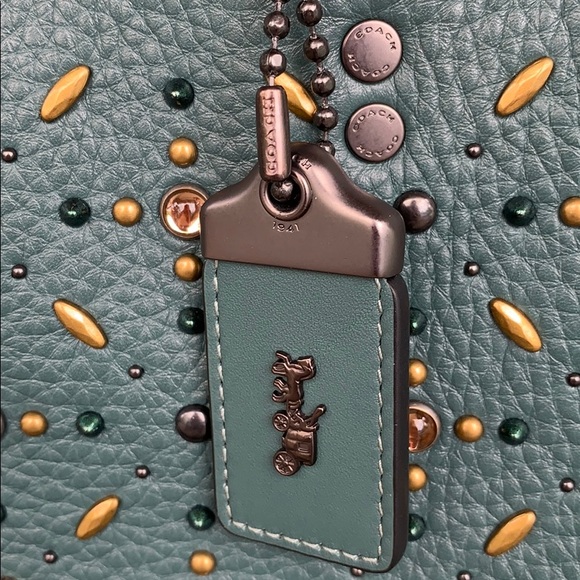 *SOLD* NWOT Coach Studded Rogue in Dark Turquoise - Picture 13 of 16